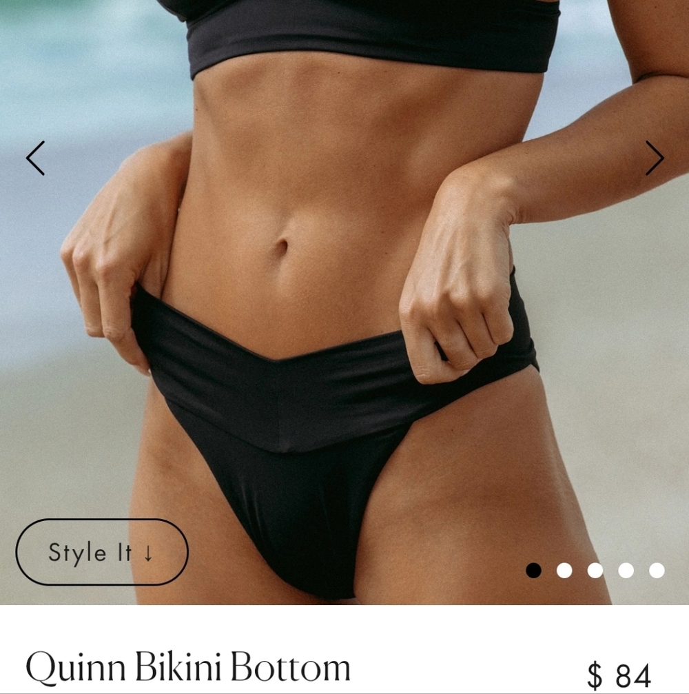L*SPACE Quinn Black Bikini Bottom